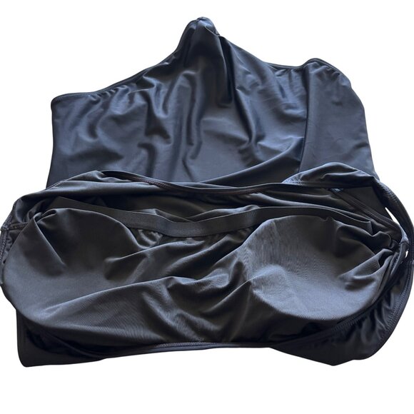 DACI Women's Plus Size Black One Piece Swimsuit Size 24W Ruched Built-in Bra - Picture 5 of 8